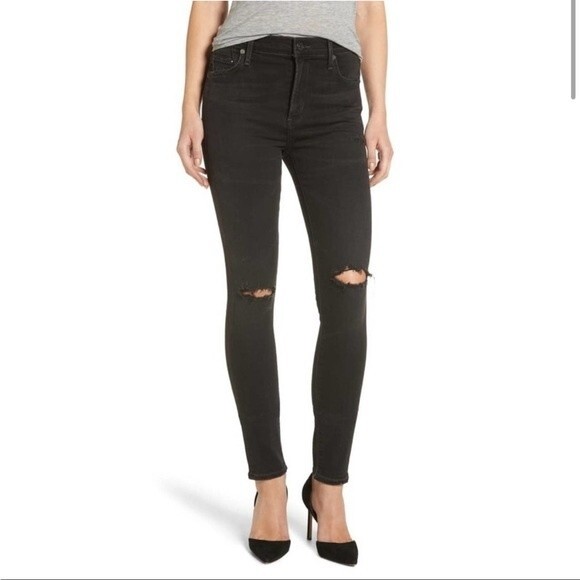 Citizens of Humanity Rocket High Rise Skinny Jeans Black 23 - Picture 1 of 7